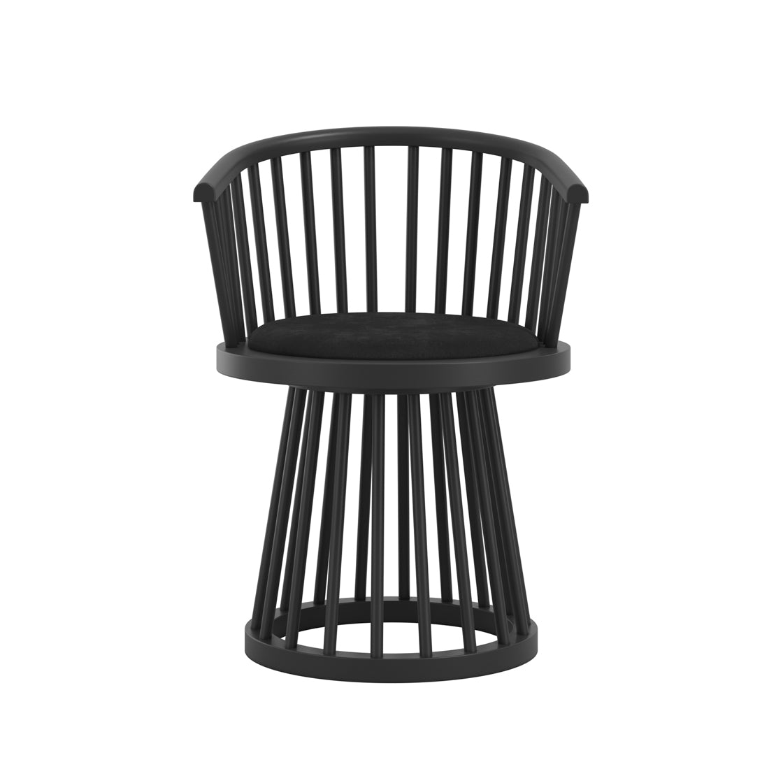 Lina Black Velvet & Black Dining Chair